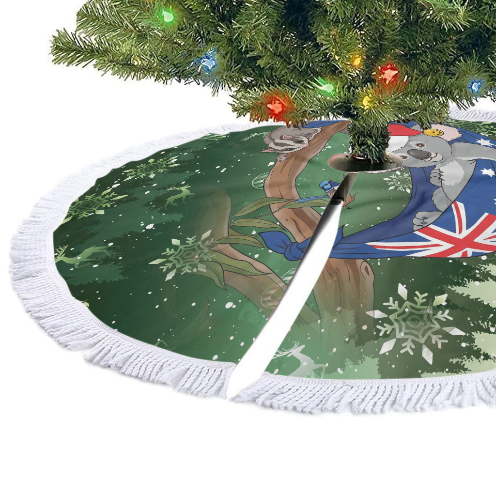 Aussie Festive Koala Christmas Tree Skirt Koala-ty Time Flag Hammock Green Style