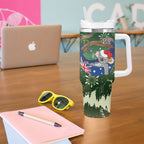 Aussie Festive Koala Christmas Tumbler With Handle Koala-ty Time Flag Hammock Green Style