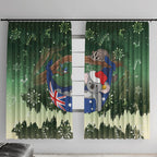 Aussie Festive Koala Christmas Window Curtain Koala-ty Time Flag Hammock Green Style