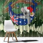 Aussie Festive Koala Christmas Window Curtain Koala-ty Time Flag Hammock Green Style