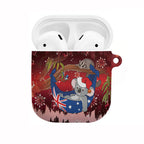 Aussie Festive Koala Christmas AirPods Case Koala-ty Time Flag Hammock Red Style