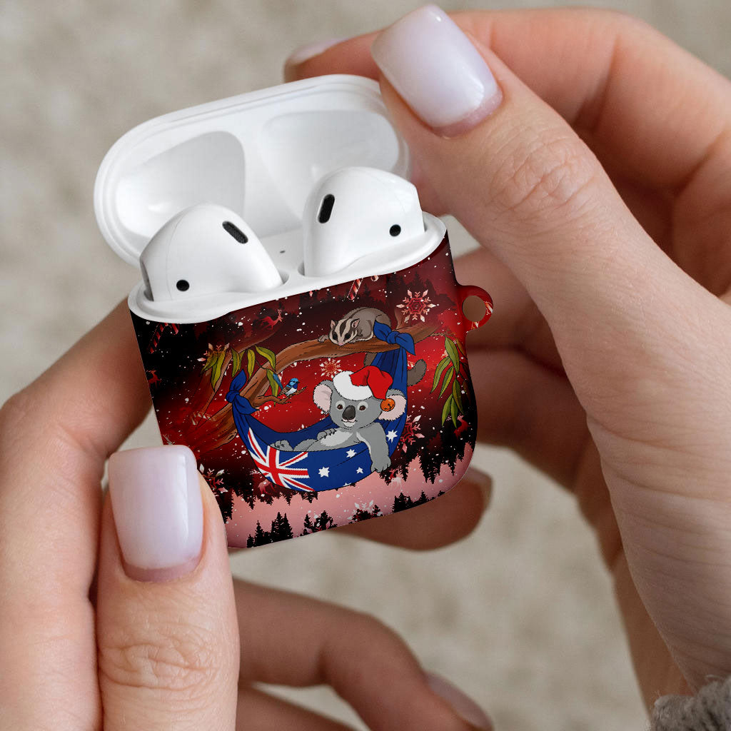 Aussie Festive Koala Christmas AirPods Case Koala-ty Time Flag Hammock Red Style