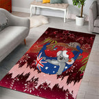 Aussie Festive Koala Christmas Area Rug Koala-ty Time Flag Hammock Red Style