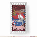Aussie Festive Koala Christmas Baby Bed Cover Koala-ty Time Flag Hammock Red Style