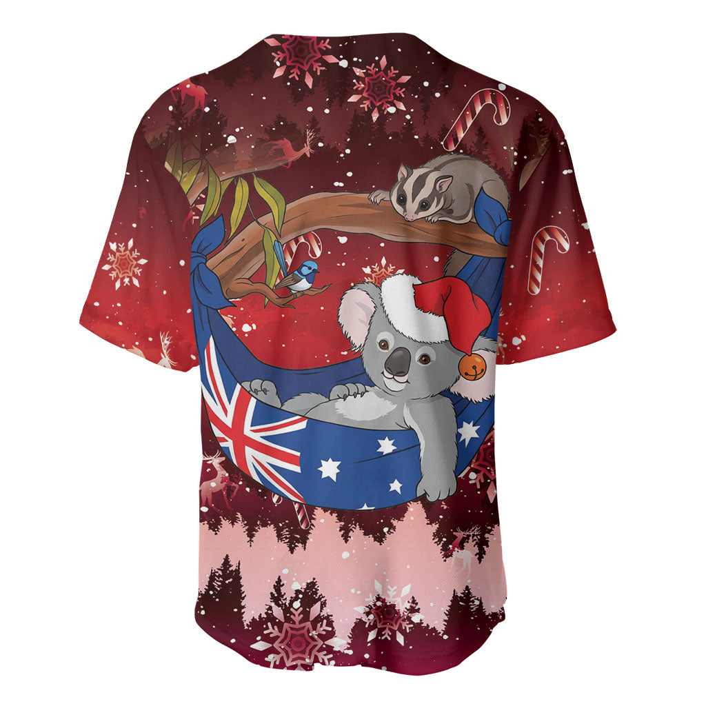 Aussie Festive Koala Christmas Baseball Jersey Koala-ty Time Flag Hammock Red Style