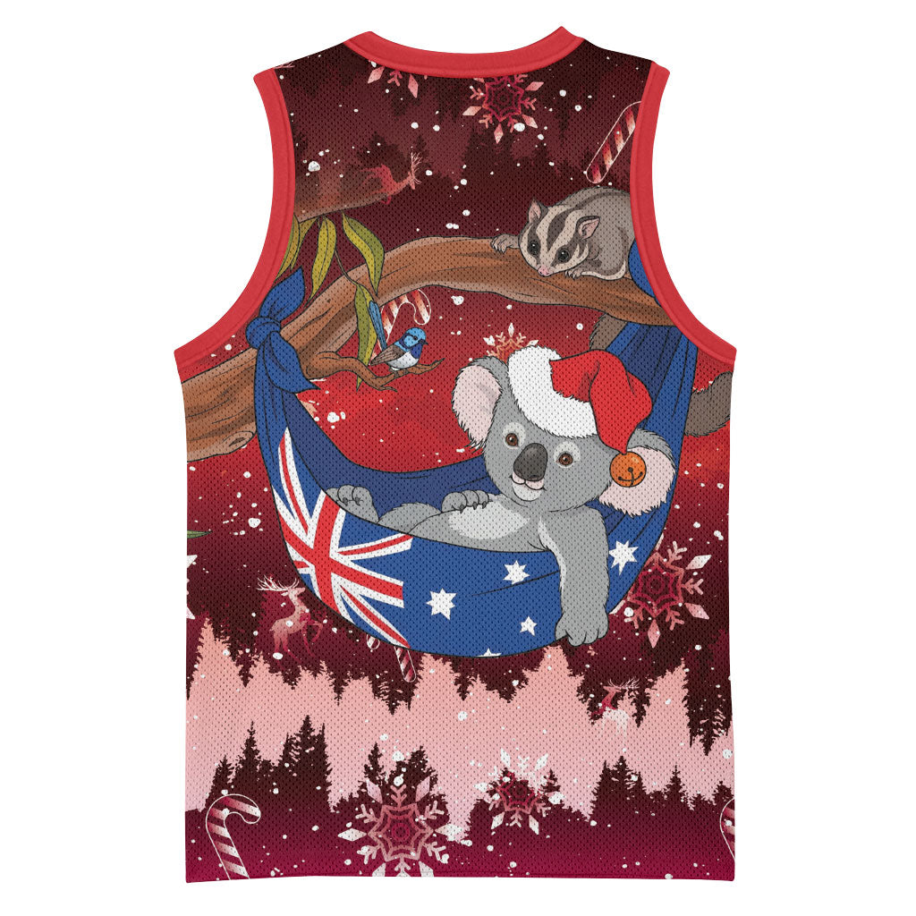 Aussie Festive Koala Christmas Basketball Jersey Koala-ty Time Flag Hammock Red Style