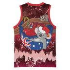 Aussie Festive Koala Christmas Basketball Jersey Koala-ty Time Flag Hammock Red Style