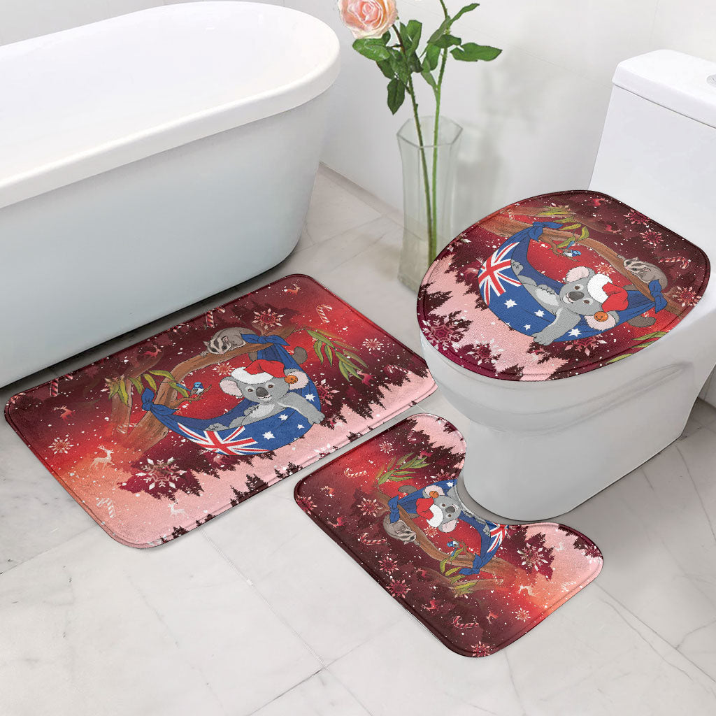Aussie Festive Koala Christmas Bathroom Set Koala-ty Time Flag Hammock Red Style