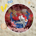 Aussie Festive Koala Christmas Beach Blanket Koala-ty Time Flag Hammock Red Style