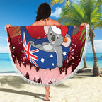 Aussie Festive Koala Christmas Beach Blanket Koala-ty Time Flag Hammock Red Style