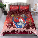 Aussie Festive Koala Christmas Bedding Set Koala-ty Time Flag Hammock Red Style