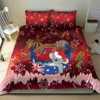 Aussie Festive Koala Christmas Bedding Set Koala-ty Time Flag Hammock Red Style