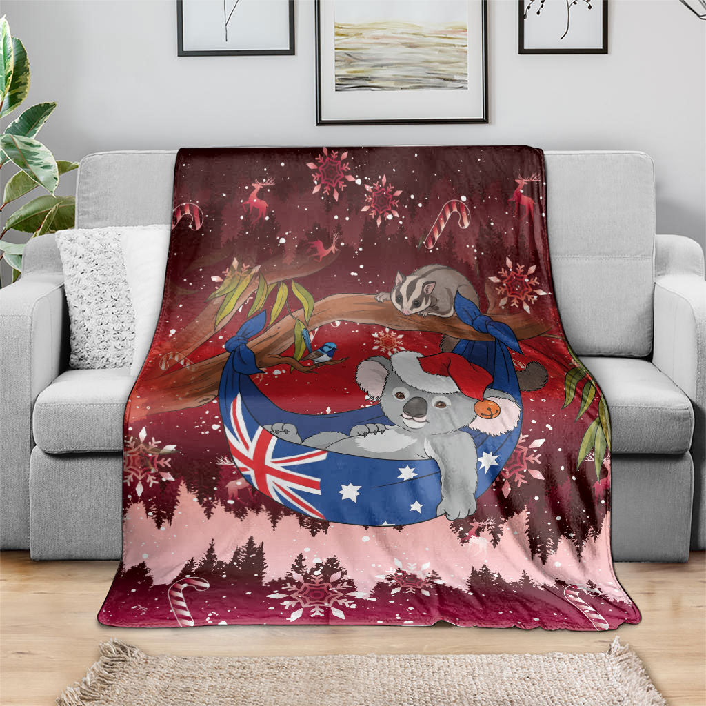 Aussie Festive Koala Christmas Blanket Koala-ty Time Flag Hammock Red Style