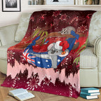 Aussie Festive Koala Christmas Blanket Koala-ty Time Flag Hammock Red Style