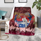 Aussie Festive Koala Christmas Blanket Koala-ty Time Flag Hammock Red Style