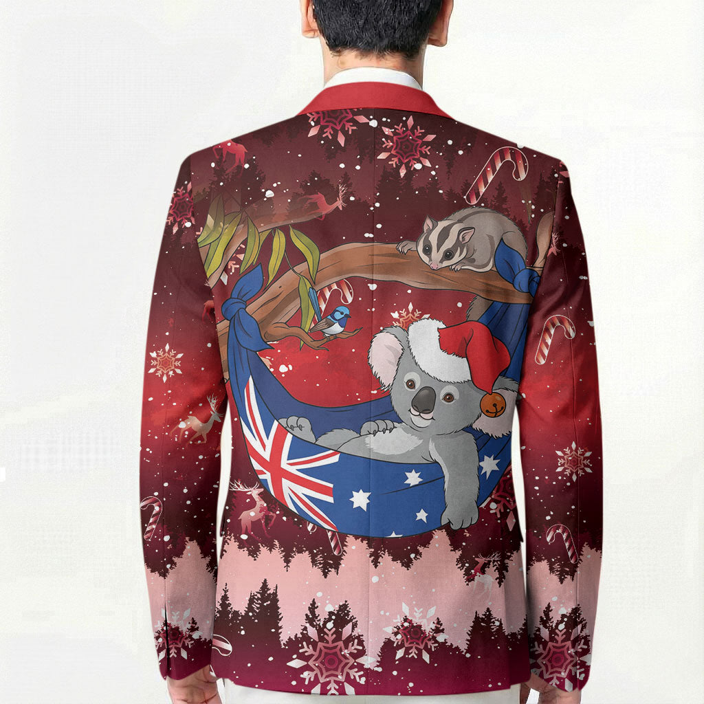 Aussie Festive Koala Christmas Blazer Koala-ty Time Flag Hammock Red Style