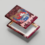 Aussie Festive Koala Christmas Canvas Wall Art Koala-ty Time Flag Hammock Red Style