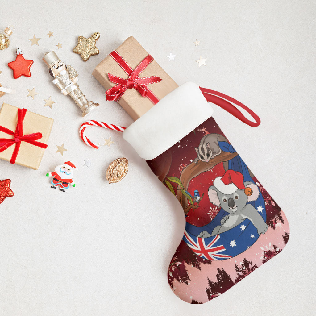 Aussie Festive Koala Christmas Stocking Koala-ty Time Flag Hammock Red Style