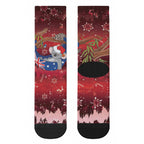 Aussie Festive Koala Christmas Crew Socks Koala-ty Time Flag Hammock Red Style