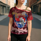 Aussie Festive Koala Christmas Cross Shoulder Shirt Koala-ty Time Flag Hammock Red Style