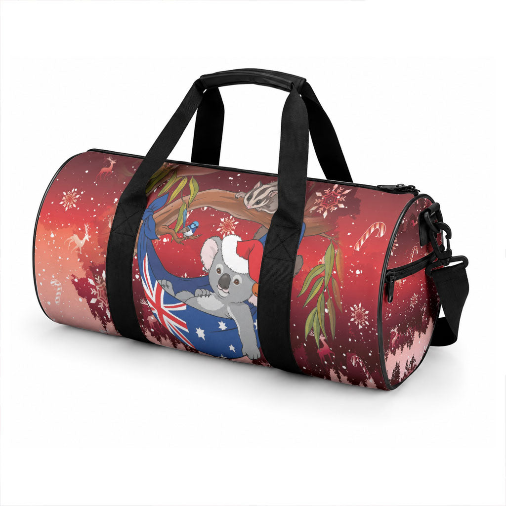 Aussie Festive Koala Christmas Duffle Bag Koala-ty Time Flag Hammock Red Style