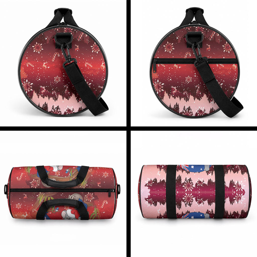 Aussie Festive Koala Christmas Duffle Bag Koala-ty Time Flag Hammock Red Style