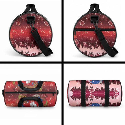 Aussie Festive Koala Christmas Duffle Bag Koala-ty Time Flag Hammock Red Style