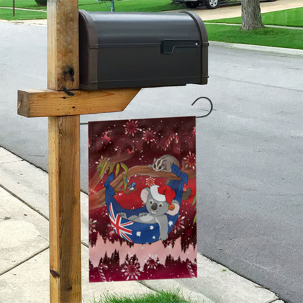 Aussie Festive Koala Christmas Garden Flag Koala-ty Time Flag Hammock Red Style