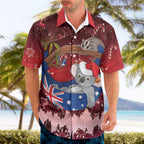 Aussie Festive Koala Christmas Hawaiian Shirt Koala-ty Time Flag Hammock Red Style