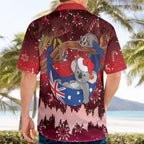 Aussie Festive Koala Christmas Hawaiian Shirt Koala-ty Time Flag Hammock Red Style