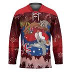 Aussie Festive Koala Christmas Hockey Jersey Koala-ty Time Flag Hammock Red Style