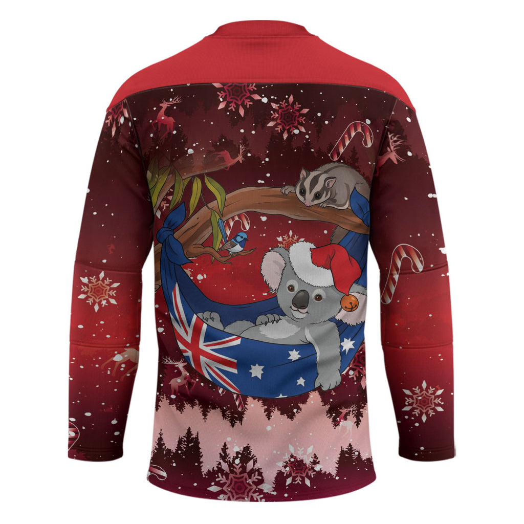 Aussie Festive Koala Christmas Hockey Jersey Koala-ty Time Flag Hammock Red Style