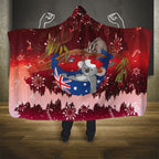 Aussie Festive Koala Christmas Hooded Blanket Koala-ty Time Flag Hammock Red Style