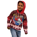 Aussie Festive Koala Christmas Kid Hoodie Koala-ty Time Flag Hammock Red Style