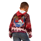 Aussie Festive Koala Christmas Kid Hoodie Koala-ty Time Flag Hammock Red Style