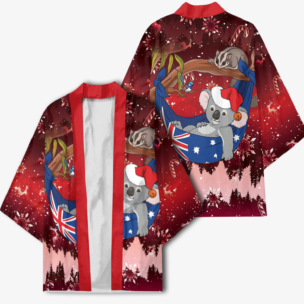 Aussie Festive Koala Christmas Kimono Koala-ty Time Flag Hammock Red Style