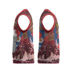 Aussie Festive Koala Christmas Knitted V-Neck Vest Koala-ty Time Flag Hammock Red Style