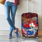 Aussie Festive Koala Christmas Luggage Cover Koala-ty Time Flag Hammock Red Style
