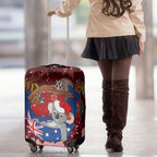 Aussie Festive Koala Christmas Luggage Cover Koala-ty Time Flag Hammock Red Style