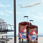 Aussie Festive Koala Christmas Luggage Cover Koala-ty Time Flag Hammock Red Style