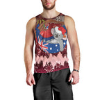 Aussie Festive Koala Christmas Men Tank Top Koala-ty Time Flag Hammock Red Style
