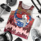 Aussie Festive Koala Christmas Men Tank Top Koala-ty Time Flag Hammock Red Style