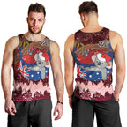 Aussie Festive Koala Christmas Men Tank Top Koala-ty Time Flag Hammock Red Style