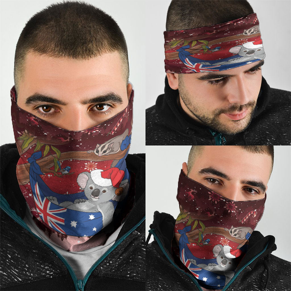Aussie Festive Koala Christmas Neck Gaiter Koala-ty Time Flag Hammock Red Style