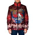 Aussie Festive Koala Christmas Padded Jacket Koala-ty Time Flag Hammock Red Style