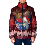 Aussie Festive Koala Christmas Padded Jacket Koala-ty Time Flag Hammock Red Style