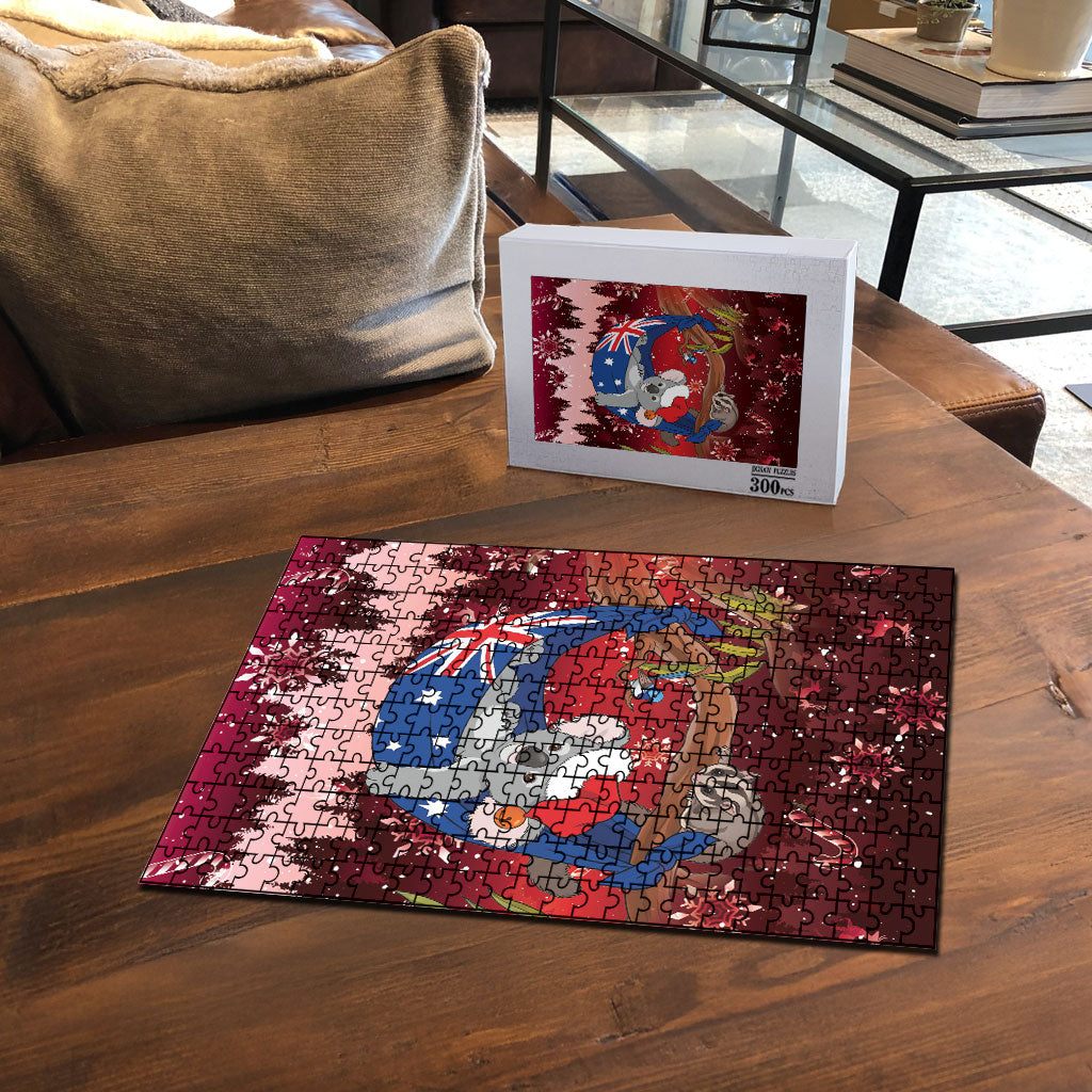 Aussie Festive Koala Christmas Puzzle Koala-ty Time Flag Hammock Red Style