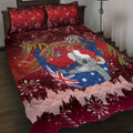 Aussie Festive Koala Christmas Quilt Bed Set Koala-ty Time Flag Hammock Red Style