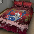 Aussie Festive Koala Christmas Quilt Bed Set Koala-ty Time Flag Hammock Red Style
