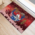 Aussie Festive Koala Christmas Rubber Doormat Koala-ty Time Flag Hammock Red Style